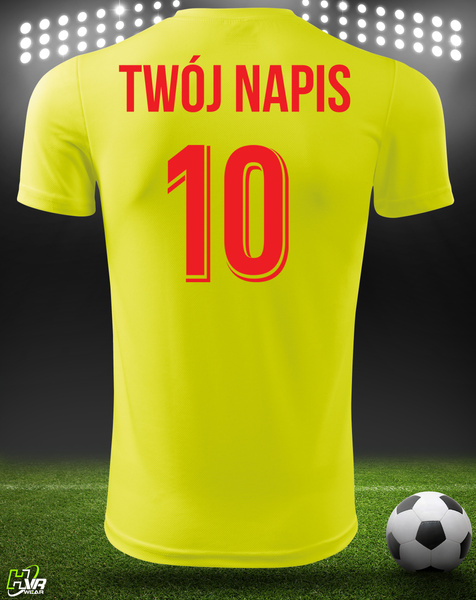 Sportowa koszulka termoaktywna T-shirt z TWOIM NAPISEM I NUMEREM