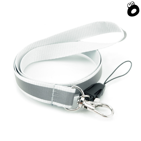 Zestaw imprezowy smycz odblaskowa SZARA z kieliszkiem metalowym