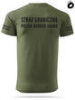 Koszulka męska T-shirt nadruk STRAŻ GRANICZNA - POLISH BORDER GUARD - khaki