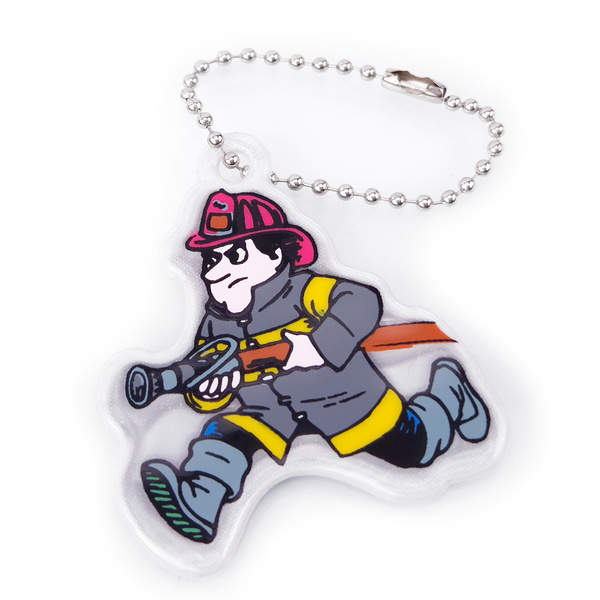 Zawieszka odblaskowa na łańcuszku - STRAŻAK