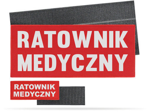 RATOWNIK MEDYCZNY zestaw naszywek odblaskowych