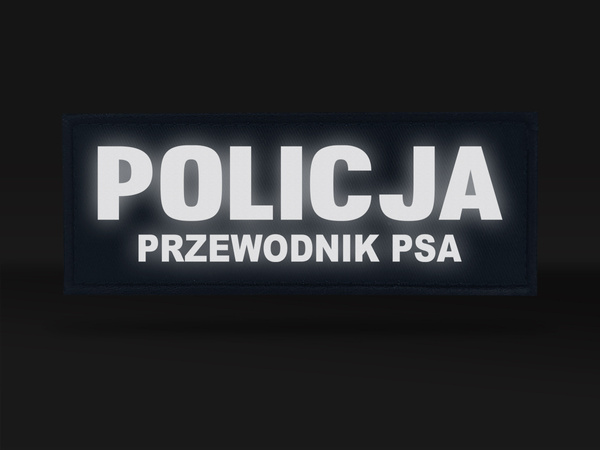 POLICJA PRZEWODNIK PSA naszywka odblaskowa 