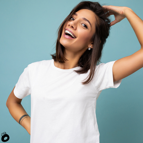 Zestaw 3 sztuk damskich koszulek bawełnianych T-shirt - kolor biały