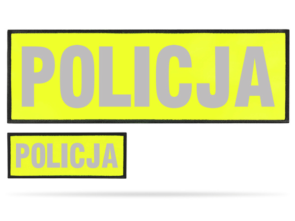 POLICJA zestaw naszywek odblaskowych