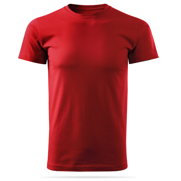 Męska koszulka bawełniana T-shirt - czerwony