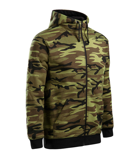 Myśliwska bluza z kapturem – zielona  camo