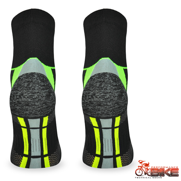 Skarpety rowerowe BIK1 DryTex – czarno-zielone