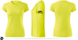 Termoaktywna koszulka szybkoschnąca damska - kolor żółty neonowy