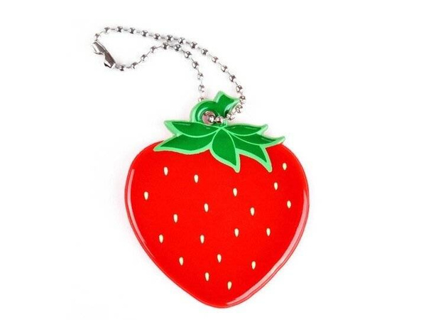 Zawieszka odblaskowa na łańcuszku - TRUSKAWKA