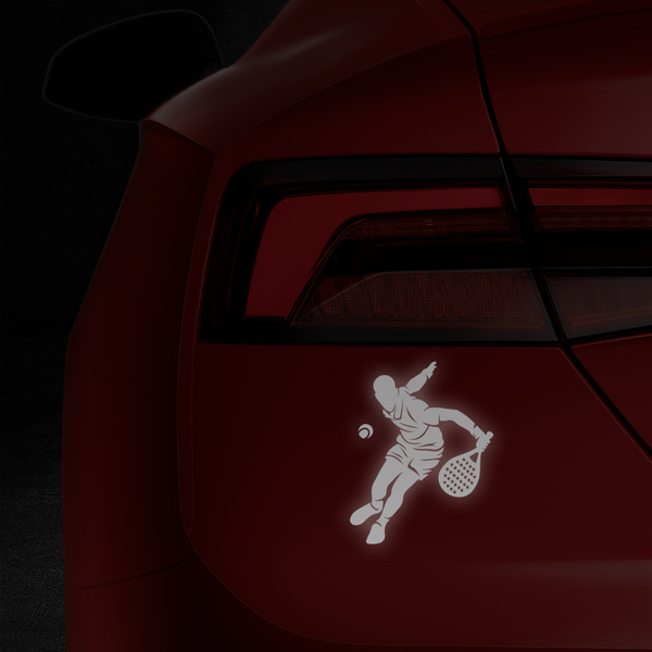 PADEL odblaskowa naklejka - czarna