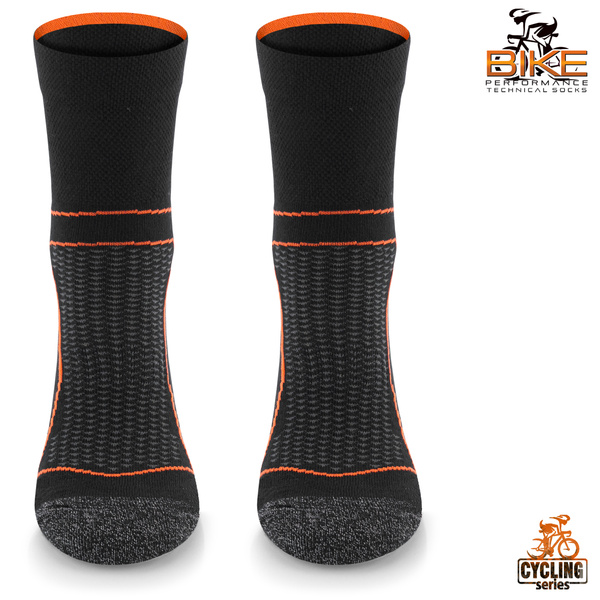 Zestaw technicznych skarpetek rowerowych BIK1 - czarne / 2 PAK