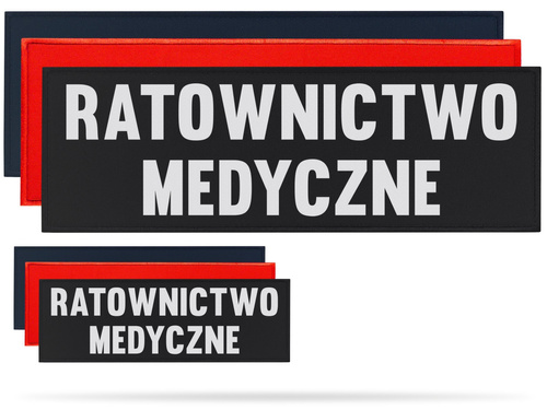 RATOWNICTWO MEDYCZNE zestaw naszywek odblaskowych