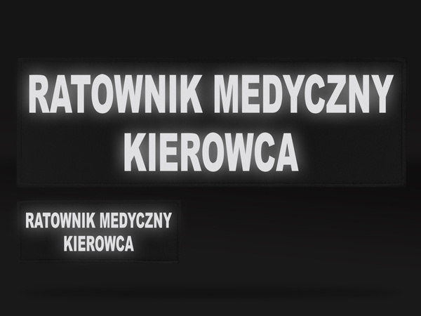 RATOWNIK MEDYCZNY KIEROWCA zestaw naszywek odblaskowych