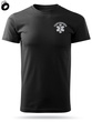 Koszulka męska T-shirt, kolor czarny nadruk odblaskowy FIZJOTERAPEUTA