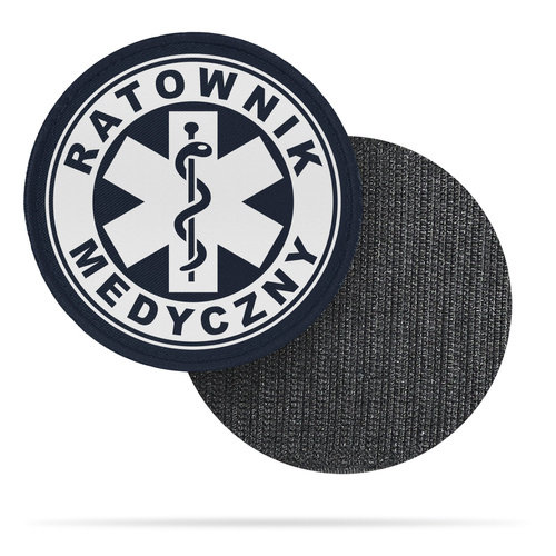 RATOWNIK MEDYCZNY emblemat odblaskowy z eskulapem