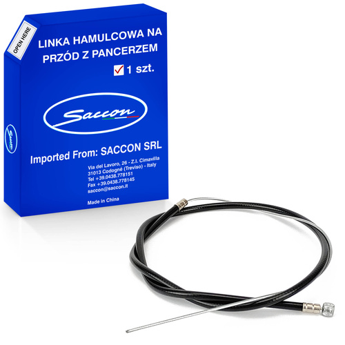 Linka hamulcowa z pancerzem SACCON na przód 90 cm