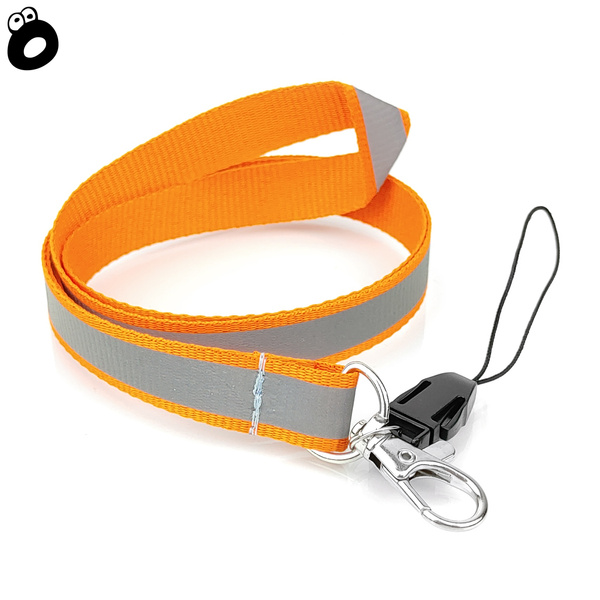 Zestaw imprezowy smycz odblaskowa POMARAŃCZOWA z kieliszkiem szklanym