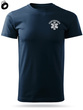 Koszulka męska T-shirt, kolor granatowy nadruk odblaskowy FIZJOTERAPEUTA