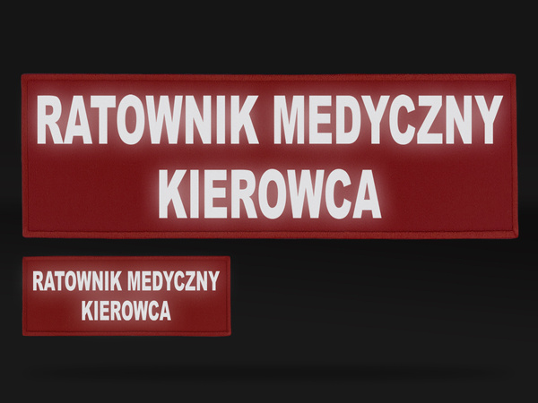 RATOWNIK MEDYCZNY KIEROWCA zestaw naszywek odblaskowych