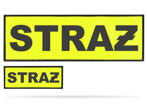 STRAŻ zestaw naszywek odblaskowych