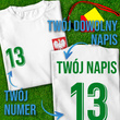 Bawełniana koszulka męska T-shirt z TWOIM NAPISEM I NUMEREM