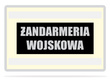 Nadruk ŻANDARMERIA WOJSKOWA umieszczony na opasce SZYBKIEGO ROZPOZNANIA