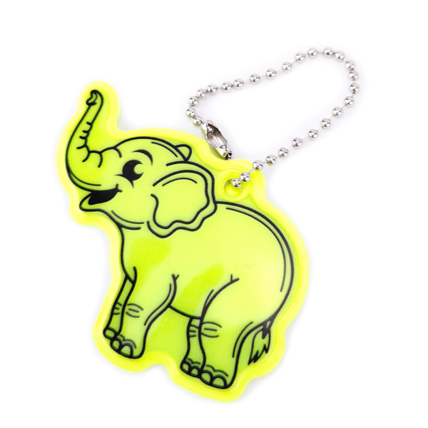 Zawieszka odblaskowa na łańcuszku - SŁONIK