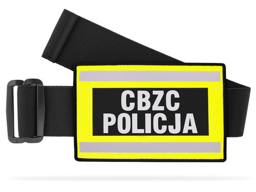 Odblaskowa opaska szybkiego rozpoznania nadruk CBZC (Centralne Biuro Zwalczania Cyberprzestępczości)