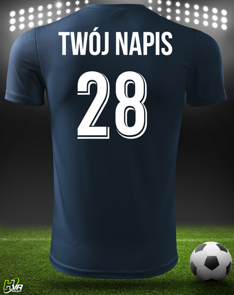 Sportowa koszulka termoaktywna T-shirt z TWOIM NAPISEM I NUMEREM