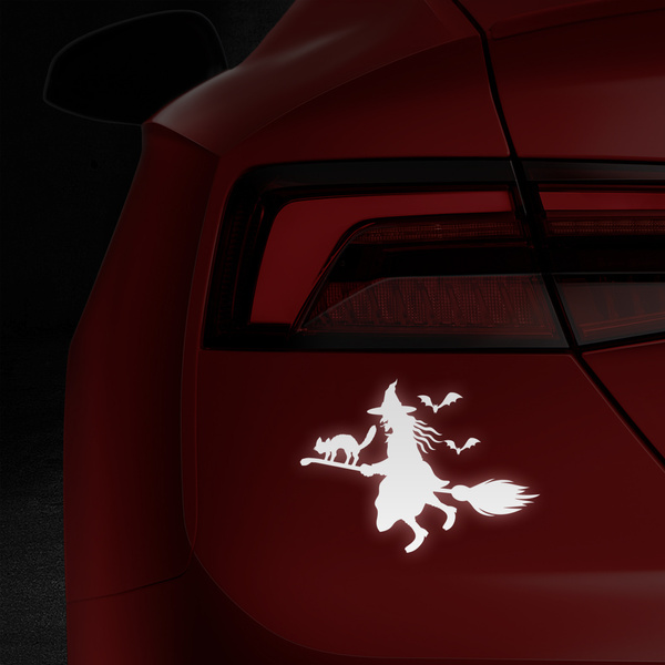 WIEDŹMA odblaskowa naklejka - srebrna