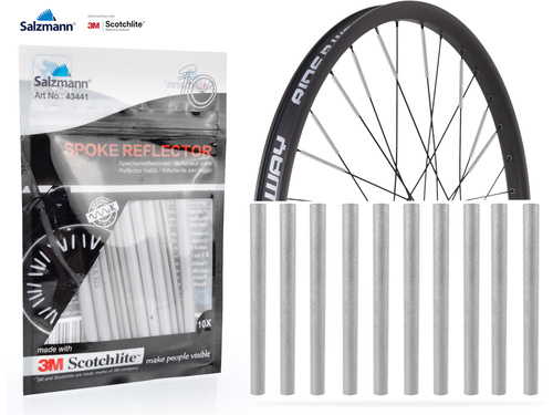 Zestaw 10 sztuk odblaskowych patyczków na szprychy 3M
