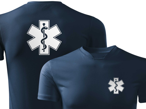 Termoaktywna koszulka T-shirt nadruk ESKULAP