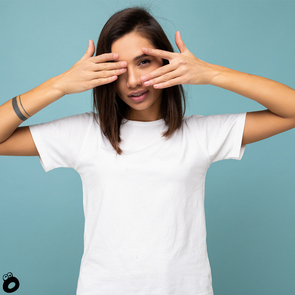 Zestaw 3 sztuk damskich koszulek bawełnianych T-shirt - kolor biały