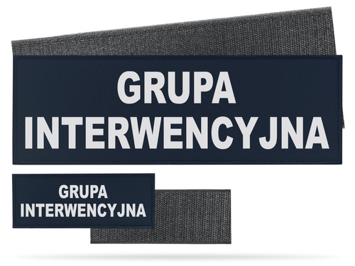 GRUPA INTERWENCYJNA zestaw emblematów odblaskowych