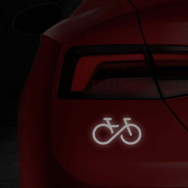 ROWER FOREVER odblaskowa naklejka - czarna