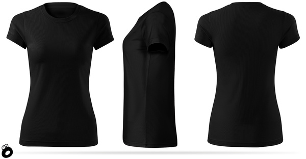 Termoaktywna koszulka szybkoschnąca damska - kolor czarny