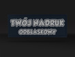 Naszywka odblaskowa z własnym napisem lub logo
