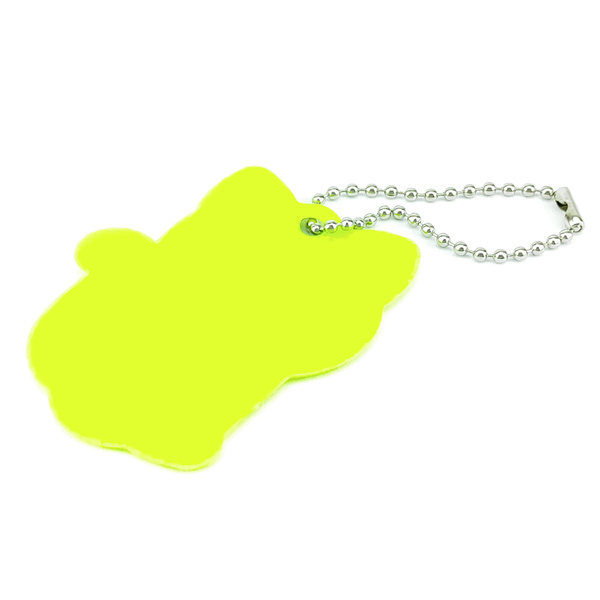 Zawieszka odblaskowa na łańcuszku - KOTEK ŻÓŁTY