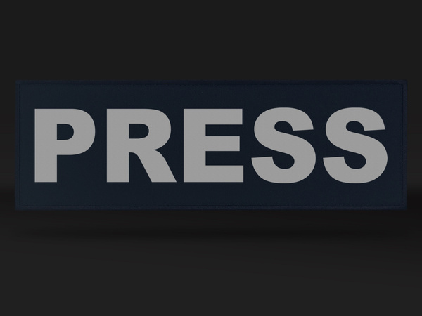PRESS emblemat odblaskowy