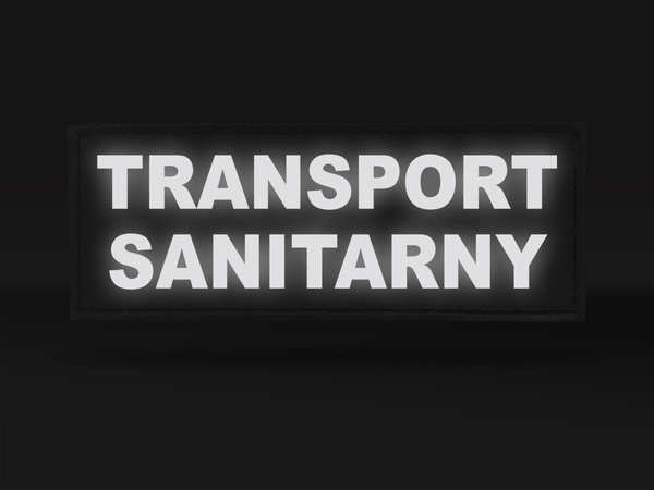 TRANSPORT SANITARNY naszywka odblaskowa