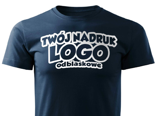 Koszulka T-shirt z własnym nadrukiem - granatowa