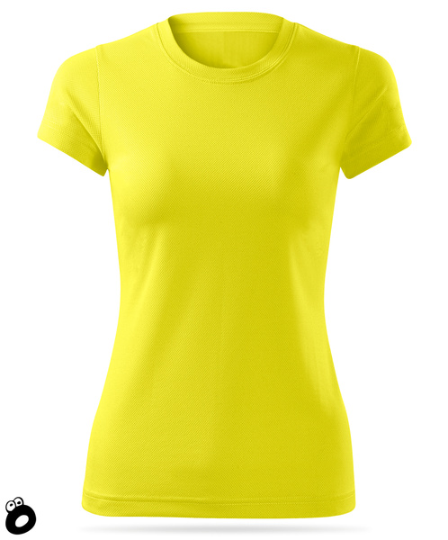 Zestaw 3 funkcyjnych koszulek termoaktywnych damskich - kolor żółty neonowy