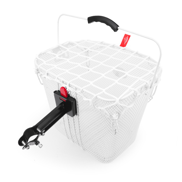 Metalowy koszyk rowerowy na przód JET HT-102-1 + siatka zabezpieczająca