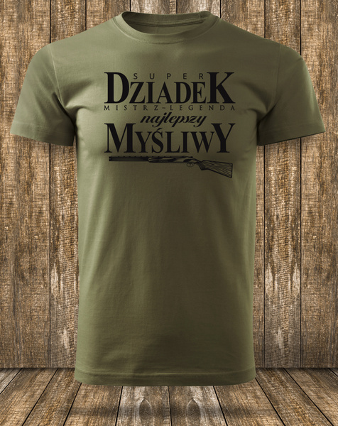 Koszulka T-shirt nadruk DZIADEK NAJLEPSZY MYŚLIWY