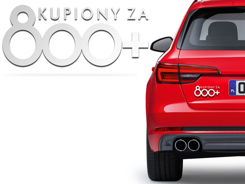 Kupiony za 800+ odblaskowa naklejka - srebrna