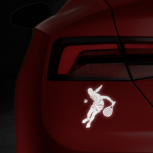 PADEL odblaskowa naklejka - srebrna