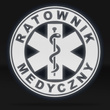 RATOWNIK MEDYCZNY emblemat odblaskowy z eskulapem