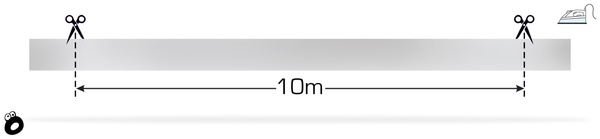 Odblaskowa taśma do wprasowania srebrna 2,5 cm - 10 mb.
