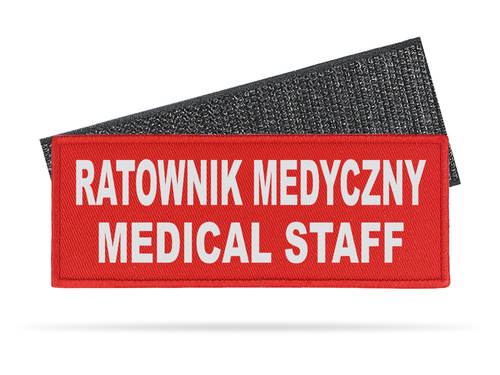 RATOWNIK MEDYCZNY MEDICAL STAFF naszywka odblaskowa