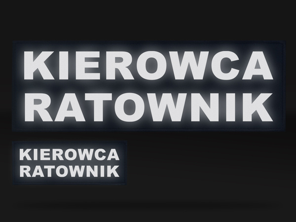KIEROWCA RATOWNIK zestaw naszywek odblaskowych